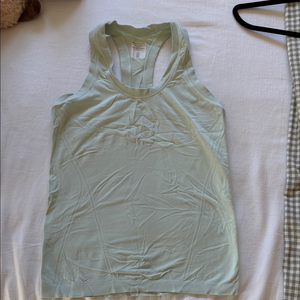 Athleta mint green momentum seamless tank
